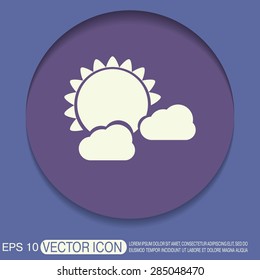 weather icon, sun behind the cloud