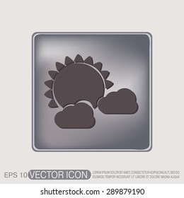 weather icon, sun behind the cloud