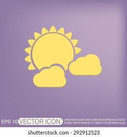weather icon, sun behind the cloud