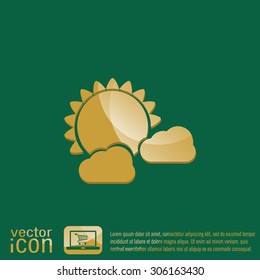 weather icon, sun behind the cloud