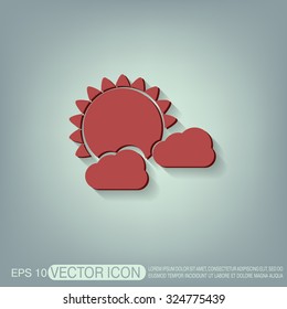 weather icon, sun behind the cloud