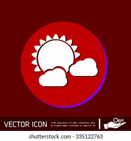 weather icon, sun behind the cloud