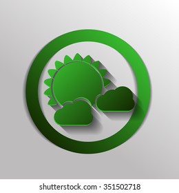 weather icon, sun behind the cloud