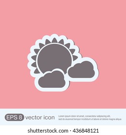 weather icon, sun behind the cloud