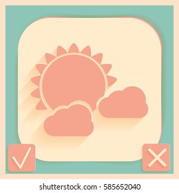 weather icon, sun behind the cloud
