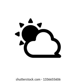 Weather icon  ( sun and cloud )