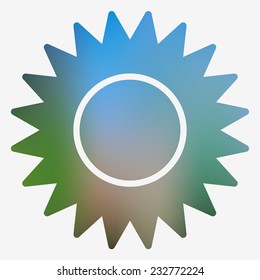 Weather icon. Sun and sunrays. Vector illustration. Weather forecast  for web application or print.