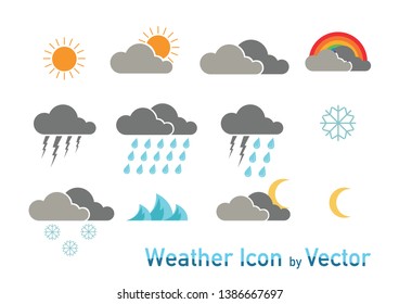 weather icon and symbol by vector