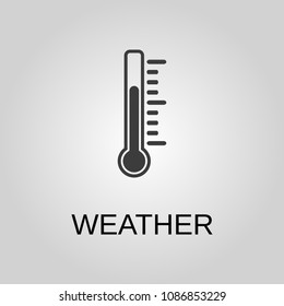 Weather icon. Weather symbol. Flat design. Stock - Vector illustrationn.