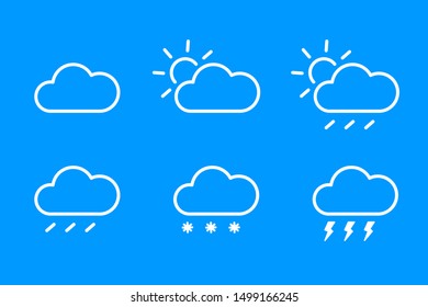 Weather icon template set design concept color style modern idea