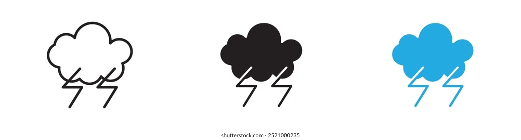 Weather Icon thin line illustration
