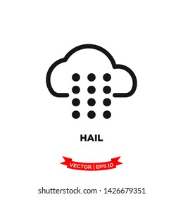 weather icon in trendy flat style, hail icon 