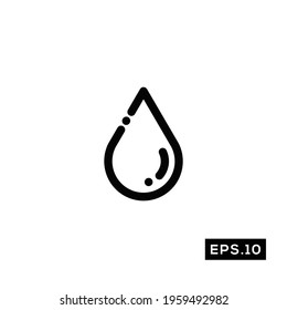 Weather icon vector. drop line icon or logo symbol illustration