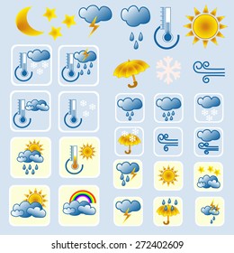 weather icon vector forecast