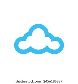 Icono de Clima Ilustración vectorial azul diseño lluvioso.