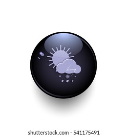 Weather Icon / Vector illustration, dark blue, light blue, white background.