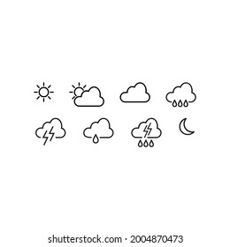 Weather icon. Vector illustration design with editable stroke.