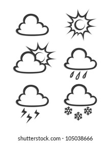 weather icon vector illustration isolated on white background
