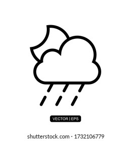 Weather icon vector illustration logo template for many purpose. Isolated on white background.