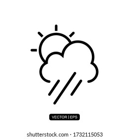 Weather icon vector illustration logo template for many purpose. Isolated on white background.