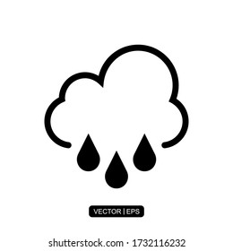 Plantilla de logotipo de la ilustración del vector del icono meteorológico para muchos fines. Aislado sobre fondo blanco.
