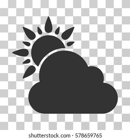 Weather icon. Vector illustration style is flat iconic symbol, gray color, transparent background. Designed for web and software interfaces.