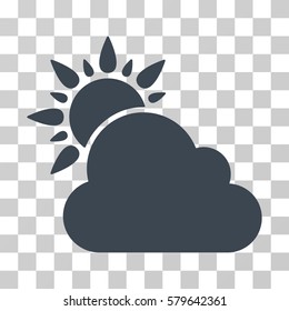 Weather icon. Vector illustration style is flat iconic symbol, smooth blue color, transparent background. Designed for web and software interfaces.