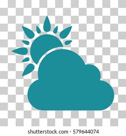 Weather icon. Vector illustration style is flat iconic symbol, soft blue color, transparent background. Designed for web and software interfaces.