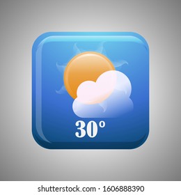 weather Icon vector, weather isolated for button design.