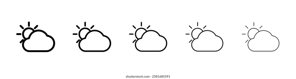 Weather icon Vector logo sign