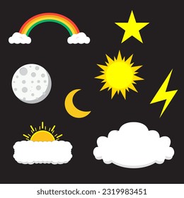 weather icon vector in minimalistic style