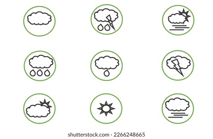 weather icon vector on isolated background