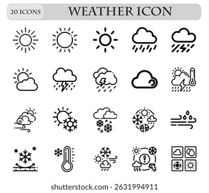 Weather Icon, Weather Icon Vector Pack