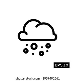 Weather icon vector. rainy line icon or logo symbol illustration