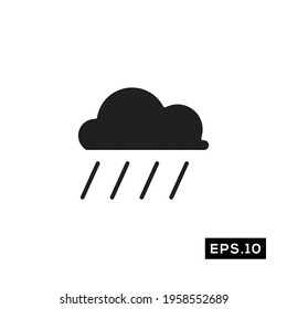 Weather icon vector. Rainy icon or logo symbol illustration