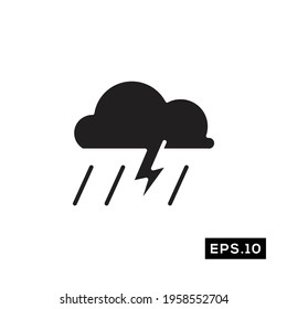 Weather icon vector. Rainy icon or logo symbol illustration