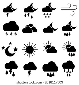 Weather Icon Vector Set Synoptic Illustration Stock Vector (Royalty ...