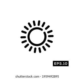 Weather icon vector. Sun line icon or logo symbol illustration