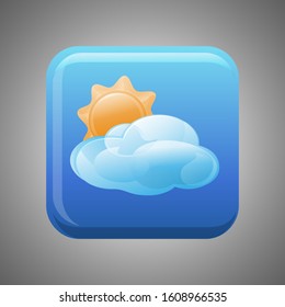 weather Icon vector. weather symbol isolated for button design.
