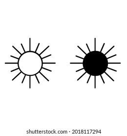 Weather icon vector. Synoptic illustration sign. Weather forecast symbol or logo.