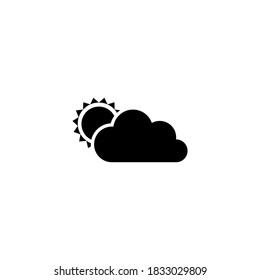 Wettersymbol Vektor in Trendy Style. Illustration des Sun Cloud-Symbols