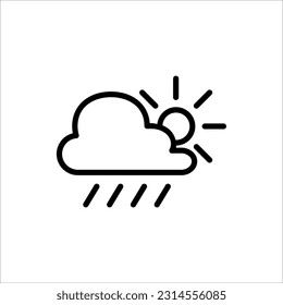 Wettersymbol, Wettersymbol Vektorgrafik für Webdesign, App, UI. Vektorgrafik auf weißem Hintergrund.