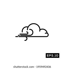Weather icon vector. Wind line icon or logo symbol illustration