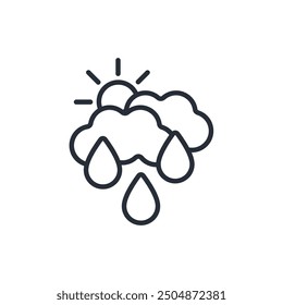 Icono de Clima. Vector. Trazo editable. signo de estilo lineal para uso Diseño web, logotipo. Ilustración de símbolo.