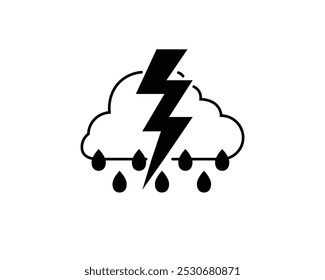 Clima icono Vector, Thunderstrom icono, icono de Clima severo