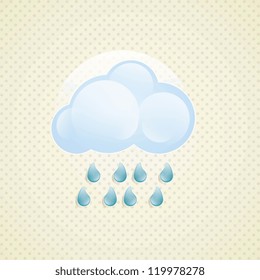 Weather Icon with vintage background, vector illustration