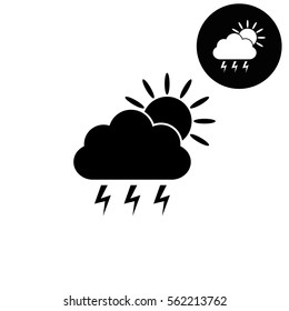 weather icon  - white vector icon