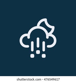 Weather Icon,Cloud icon, Hard Rain Icon,weather vector illustration