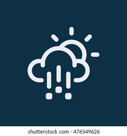 Weather Icon,Cloud icon, Hard Rain Icon,weather vector illustration