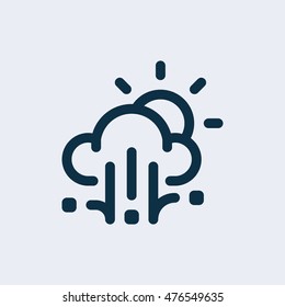 Weather Icon,Cloud icon, Hard Rain Icon,weather vector illustration